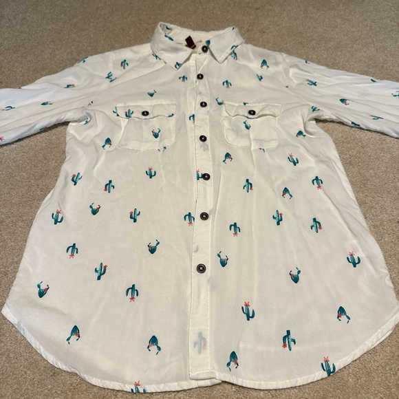 SO soft White long sleeve caucus western shirt XS - Picture 2 of 5